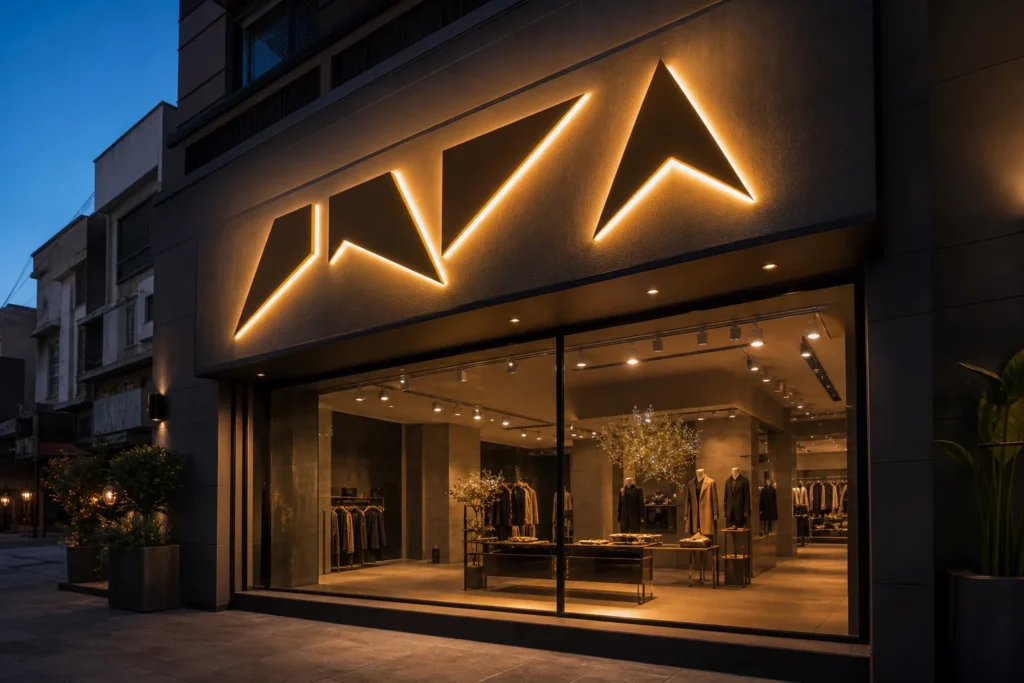 Representative dimensional illuminated signage