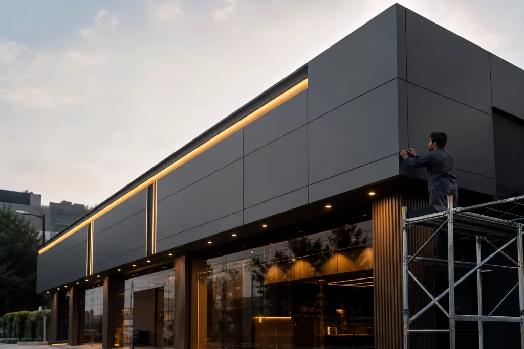 Representative retail storefront and fascia