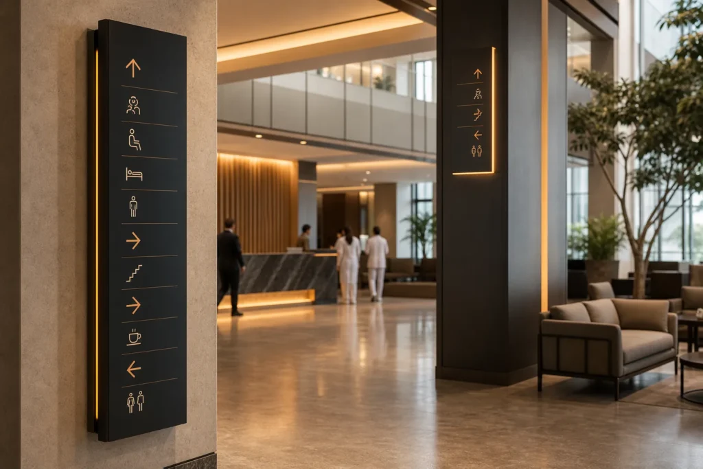 Representative corporate wayfinding system