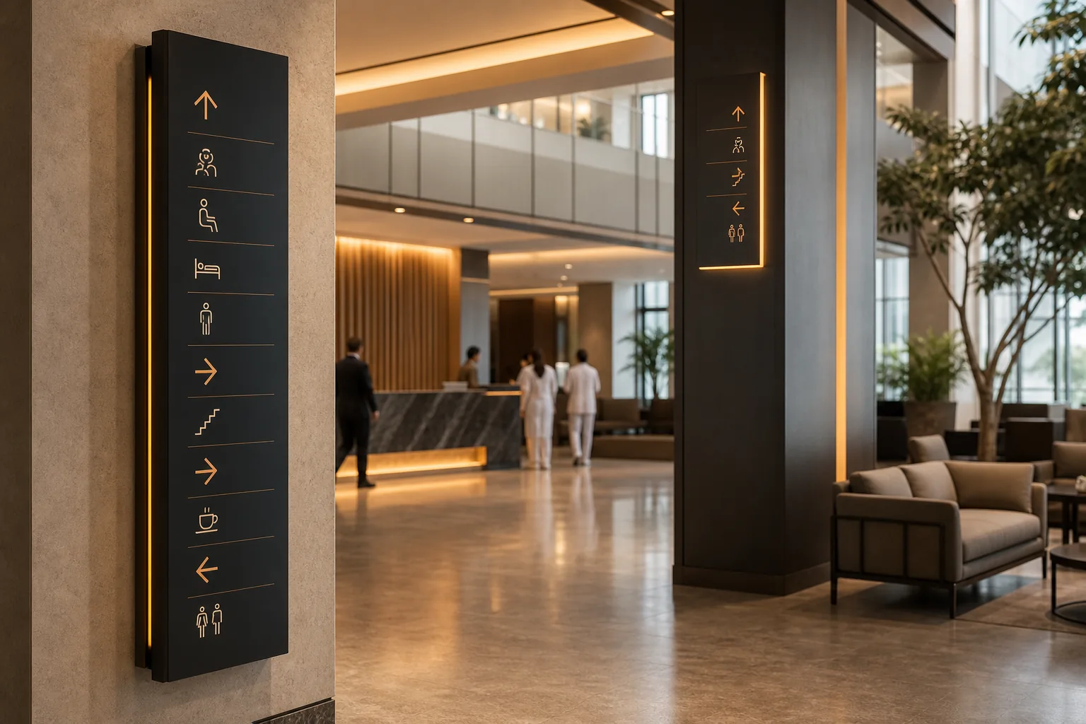 Representative corporate wayfinding system